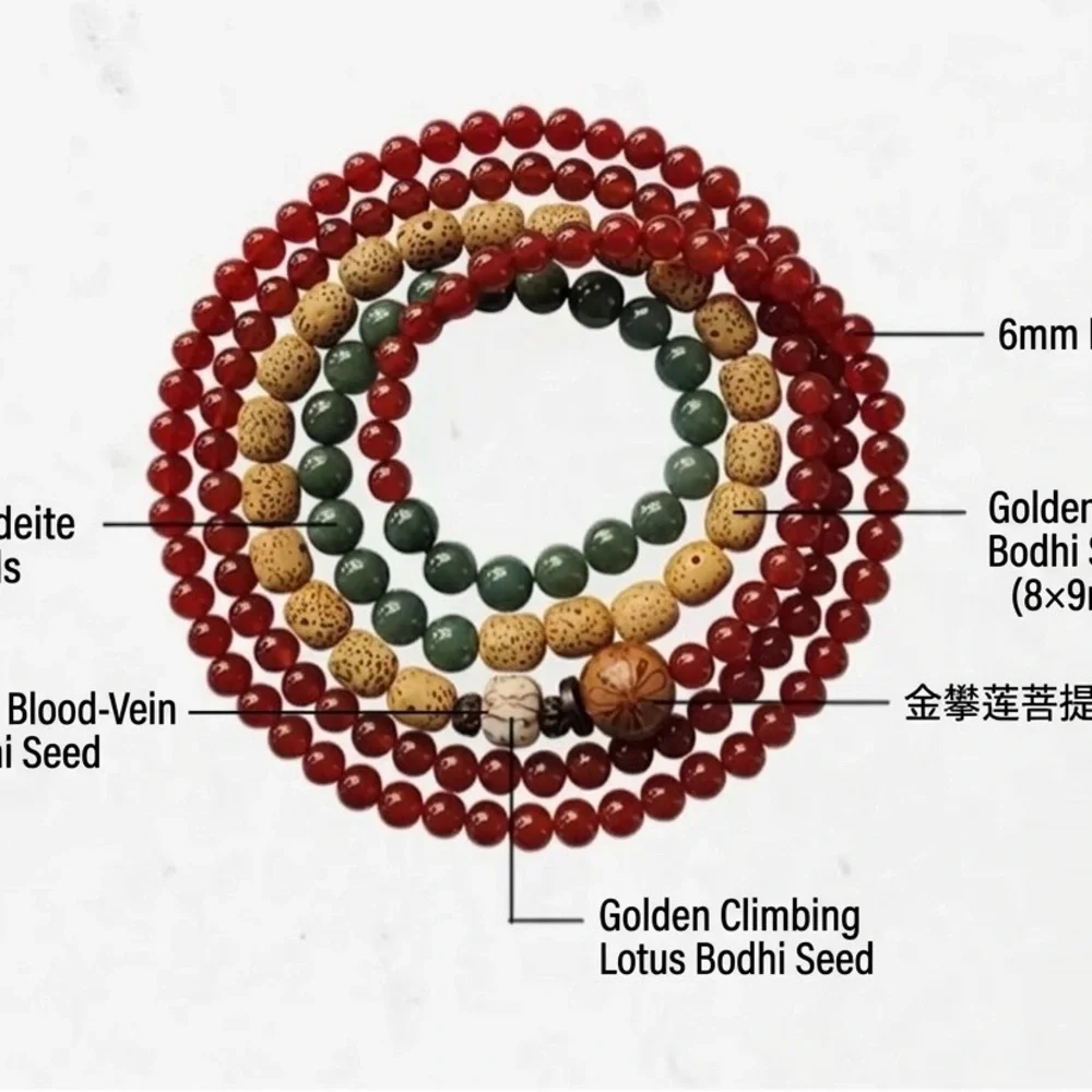 Stackable Multi-wrap Natural Stone Seeds Beaded Bracelet/Necklace